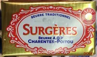 Amount of sugar in Le Beurre Surgères 82%MG Doux