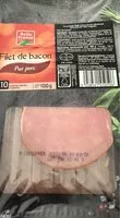 Amount of sugar in Filet de bacon pur porc