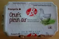 Amount of sugar in 6 oeufs France plein air Label Rouge