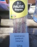 Amount of sugar in Sandwich jambon beurre