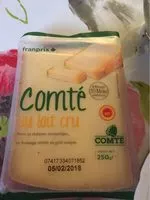 Amount of sugar in comte AOP au lait cru