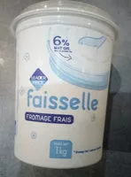 Amount of sugar in Faisselle fromage frais