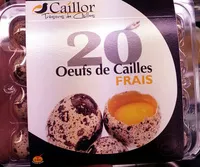 Amount of sugar in 20 oeufs de Cailles frais