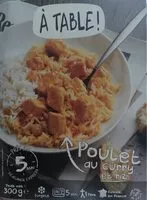 Amount of sugar in Poulet au Curry et Riz Cuisiné au Lait de Coco