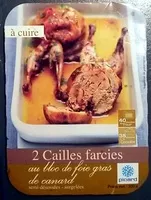 Amount of sugar in Cailles farcies - Farce au bloc de foie gras de canard