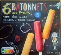 Amount of sugar in Bâtonnet glacé au fruits