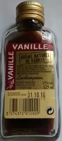 Amount of sugar in Arôme naturel de vanille