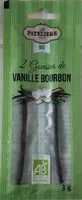 Amount of sugar in 2 gousses de vanille Bourbon