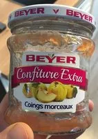 Amount of sugar in Confiture Extra coings morceaux