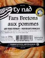 Amount of sugar in Fars Bretons aux Pommes