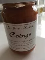 Amount of sugar in Confiture coings