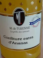 Amount of sugar in Confiture extra d’ananas