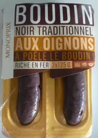 Amount of sugar in Boudin Noir Traditionnel aux Oignons