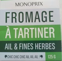Amount of sugar in Fromage à tartiner Ail & Fines Herbes
