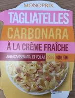 Amount of sugar in Tagliatelles Carbonara à la Crème Fraîche