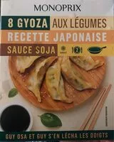 Amount of sugar in 8 gyoza aux légumes recette japonaise