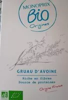 Amount of sugar in Gruau d'avoine