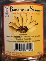 Amount of sugar in Banane au sésame