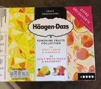 Amount of sugar in Haagen-dazs sunshine fruits collection