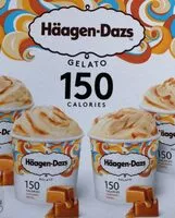 Amount of sugar in Häagen-Dazs gelato 150 calories caramel swirl