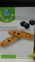 Amount of sugar in Madeleines longues au raisin