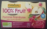 Amount of sugar in Purée Pomme & Framboise 100% Fruit Bio Sans Sucres Ajoutés