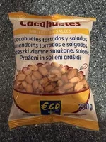 Amount of sugar in Cacahuètes - Grillées et Salées