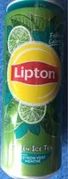 Amount of sugar in Lipton Thé vert glacé saveur citron vert menthe 33 cl