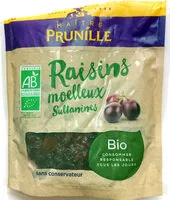 Amount of sugar in Raisins Moelleux bio - Maître Prunille