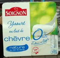 Amount of sugar in Yaourt chèvre nature 0%