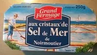 Amount of sugar in Beurre demi-sel aux cristaux de sel de Mer de Noirmoutier