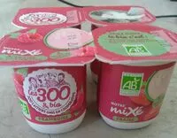 Amount of sugar in yaourt mixé bio fraise framboise