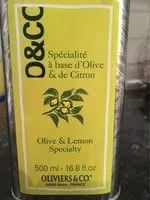 Amount of sugar in Huile d'olive & citron