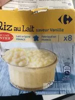 Amount of sugar in Riz au lait saveur vanille