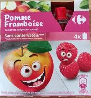 Amount of sugar in Compotes pommes framboises
