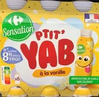 Amount of sugar in Ptit' Yab à la vanille