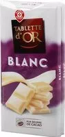 Amount of sugar in Tablette d’or blanc intense 2X100G