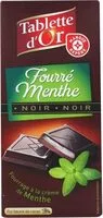 Amount of sugar in Chocolat Noir Fourré menthe