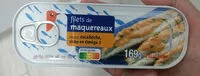 Amount of sugar in AUCHAN Filets de maquereaux sauce escabèche - riche en oméga 3 169g