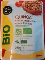 Amount of sugar in Quinoa cuisiné aux lentilles et aux tomates issus de l'agriculture biologique