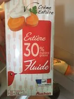 Amount of sugar in Crème entière fluide30% mat. gr.