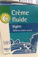 Amount of sugar in Crème légère fluide15% de matière grasse