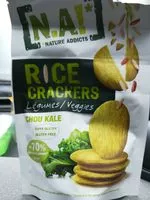 Amount of sugar in Rice crackers chou kale