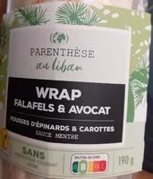 Amount of sugar in Wrap falafels avocat