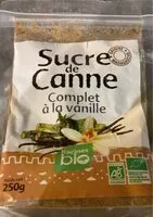 Amount of sugar in Sucre complet de canne a sucre a la vanille biologique