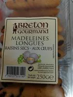 Amount of sugar in Madeleines Longues Raisins Secs - Aux Œufs