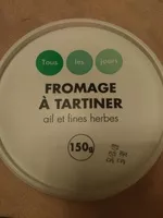 Amount of sugar in Fromage à tartiner ail et fines herbes