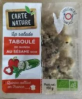 Amount of sugar in Taboule de Quinoa aux légumes et sésame noir