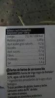 Amount of sugar in Les galettes de sarrasin