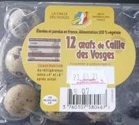 Amount of sugar in 12 œufs de caille des Vosges